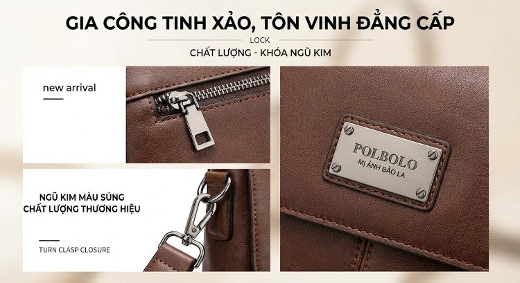 Túi Tote Da Mềm Thời Trang Retro Nữ Đeo Vai, Xách Tay, Đeo Chéo Dung Tích Lớn Màu Nâu, Đỏ, Xanh Lá, Đen... chi tiết 16