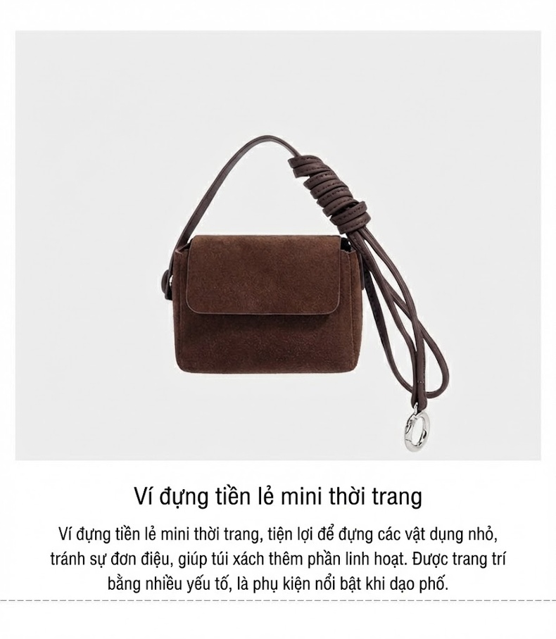 Túi Tote Da Mờ Đeo Vai/Kẹp Nách Sức Chứa Lớn Đi Làm Hàng Ngày Màu Nâu, Đỏ, Be chi tiết 12