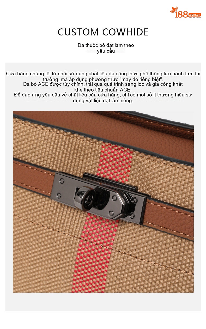 Túi Tote Đeo Vai Vải Canvas Sọc Caro Lớn Sức Chứa Lớn Thời Trang Màu Nâu, Be, Trắng, Đỏ... chi tiết 6