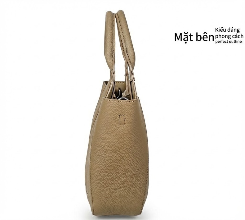 Túi Tote Nữ Da Bò Công Sở Thời Trang Màu Mơ chi tiết 12