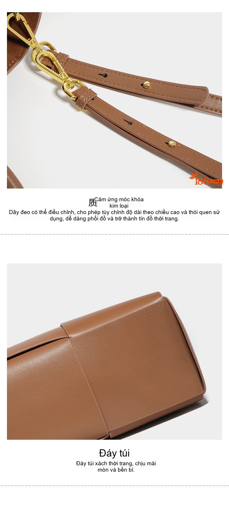 Túi Tote Nữ Da Bò Đan Dây Kiểu Dáng Đơn Giản Màu Nâu chi tiết 8