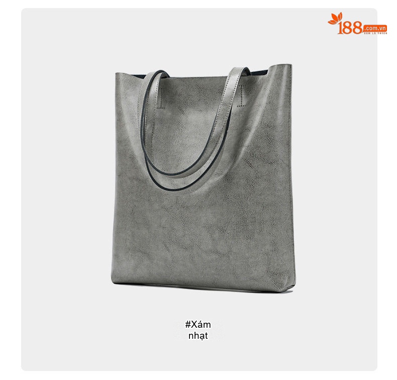 Túi Tote Nữ Da Bò Dáng Đứng Cỡ Lớn Phong Cách Retro Màu Nâu chi tiết 37