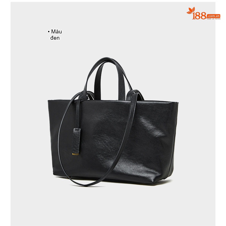 Túi Tote Nữ Da Bò Đeo Vai/Đeo Chéo/Kẹp Nách Cỡ Lớn Phong Cách Retro Màu Đen, Nâu chi tiết 29
