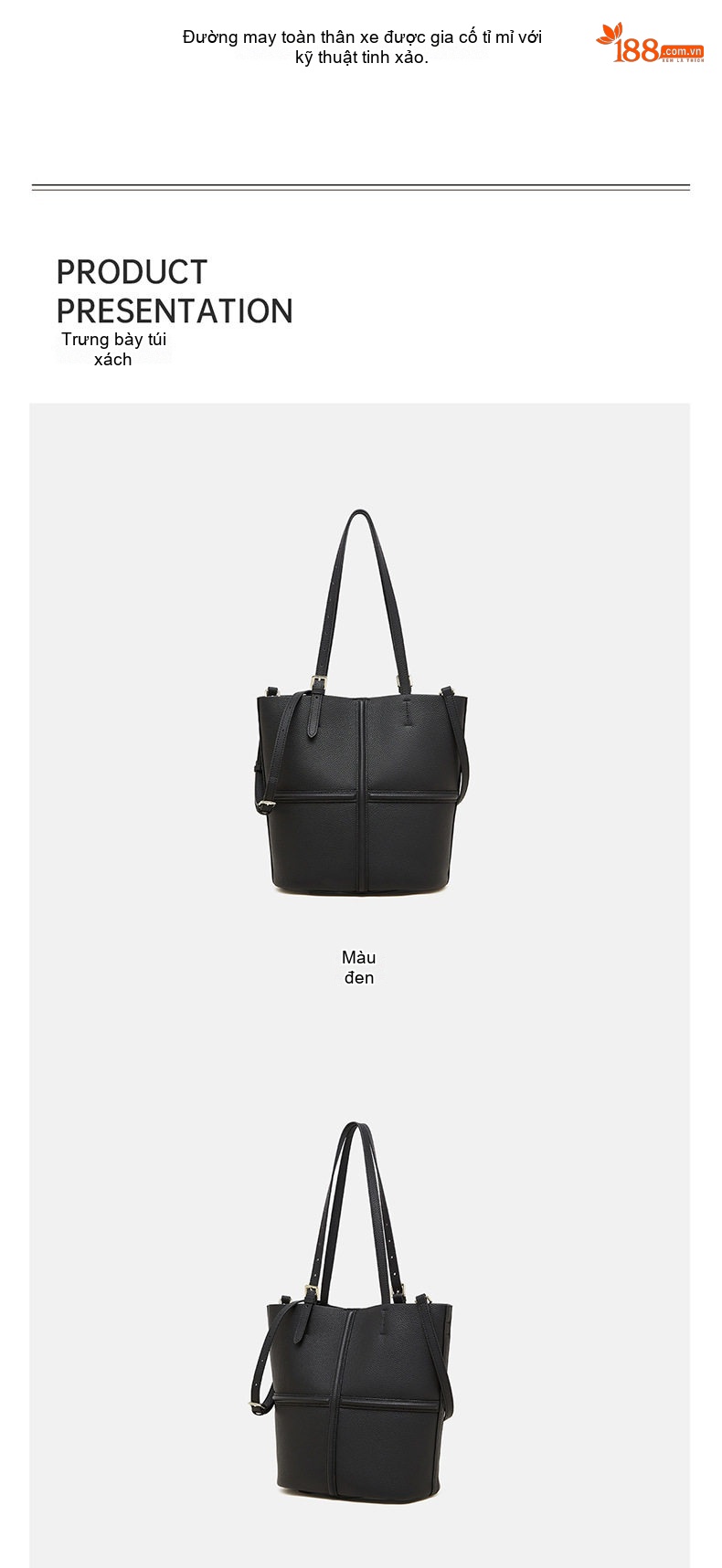 Túi Tote Nữ Da Bò Đeo Vai/Xách Tay/Đeo Chéo Phong Cách Retro Màu Nâu, Đen chi tiết 29