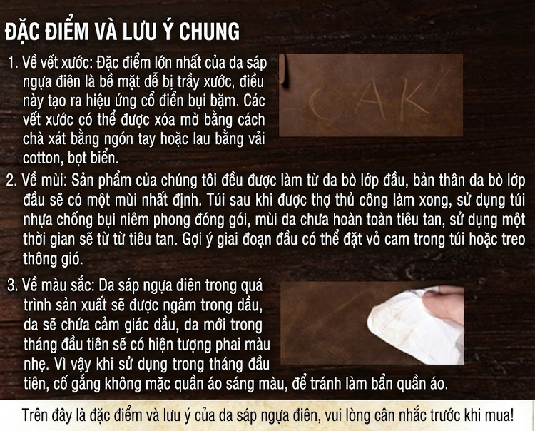 Túi Tote Nữ Da Bò Đơn Giản Cổ Điển Túi Đeo Vai Túi Xách Tay Thủ Công Màu Nâu chi tiết 20