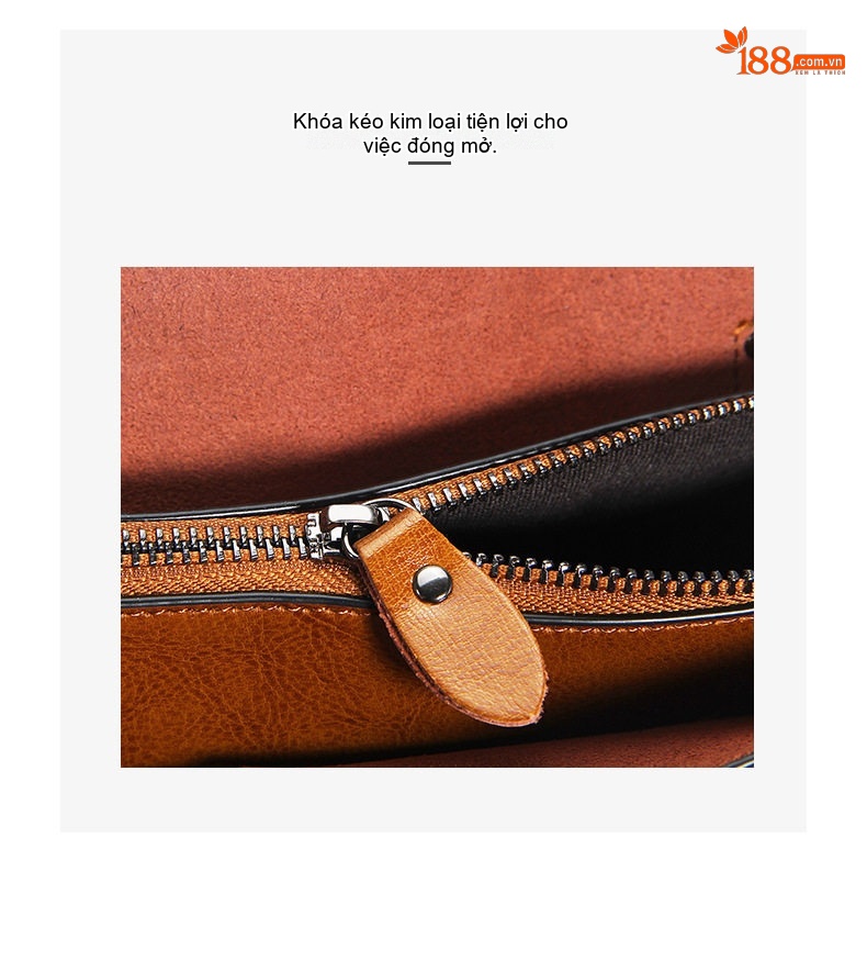 Túi Tote Nữ Da Bò Đựng Laptop Công Sở Thiết Kế Đơn Giản Màu Nâu chi tiết 12