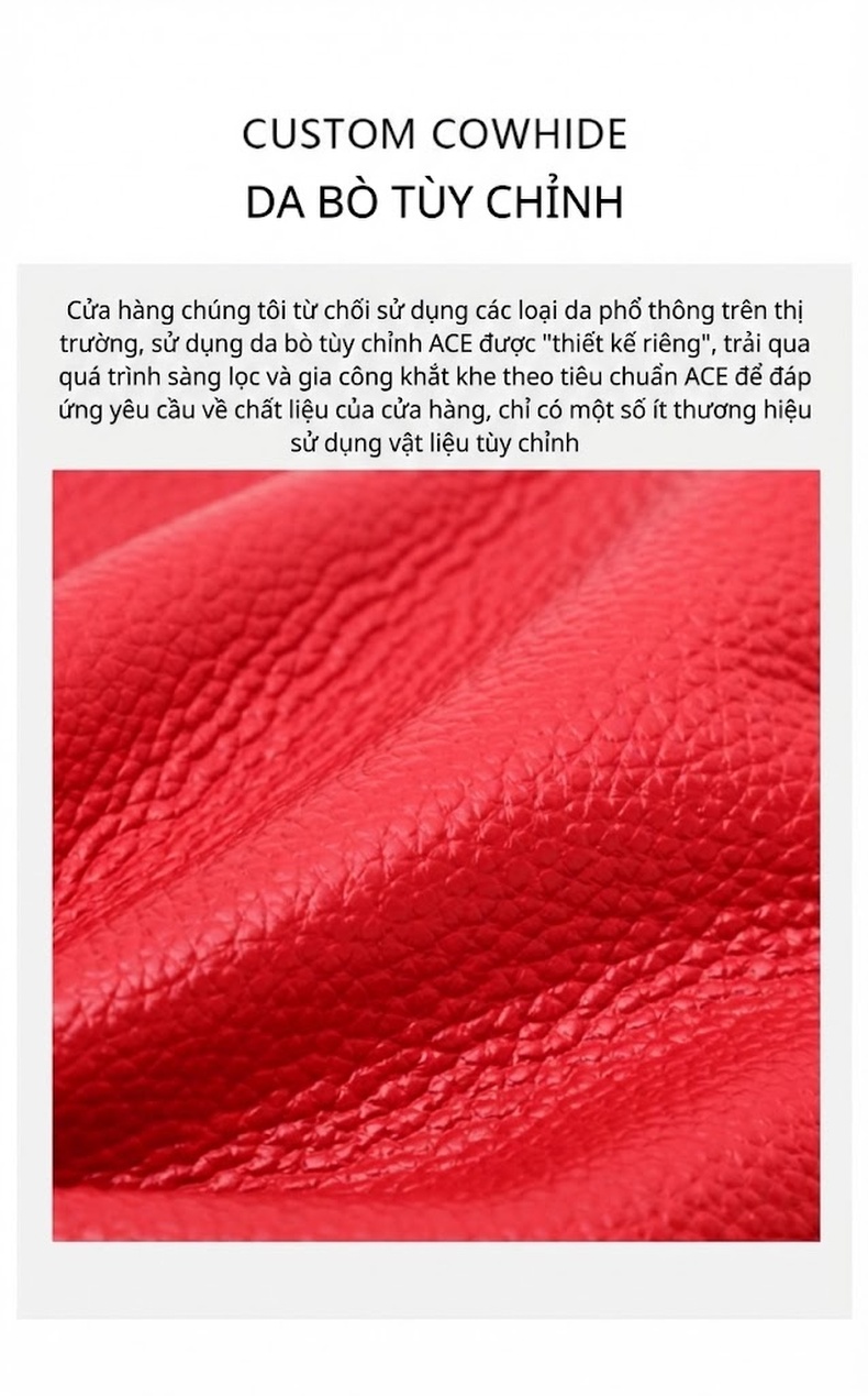 Túi Tote Nữ Da Bò Đựng Vừa A4 Thời Trang Màu Đỏ, Đen chi tiết 6