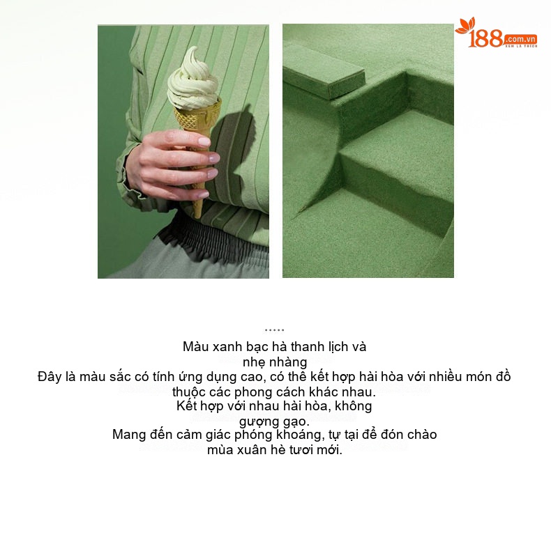 Túi Tote Nữ Da Bò Lớp Hai Đeo Vai Đeo Chéo Màu Trắng Kem, Xanh Lá chi tiết 8