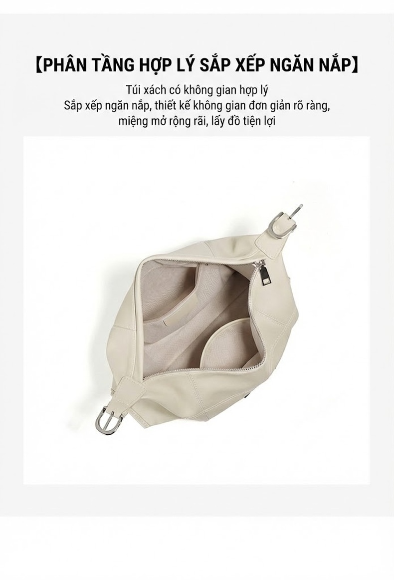 Túi Tote Nữ Da Bò Sức Chứa Lớn Đeo Vai Công Sở Thời Trang chi tiết 4