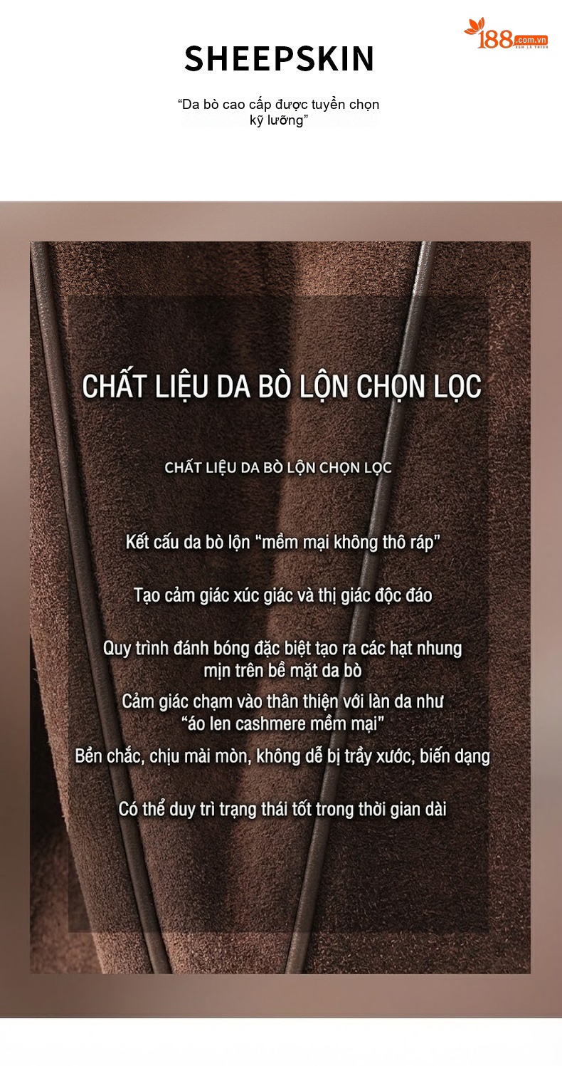 Túi Tote Nữ Da Bò Suede Mờ Rodeo Cứng Cáp Đứng Form Công Sở Dung Tích Lớn Màu Nâu chi tiết 11