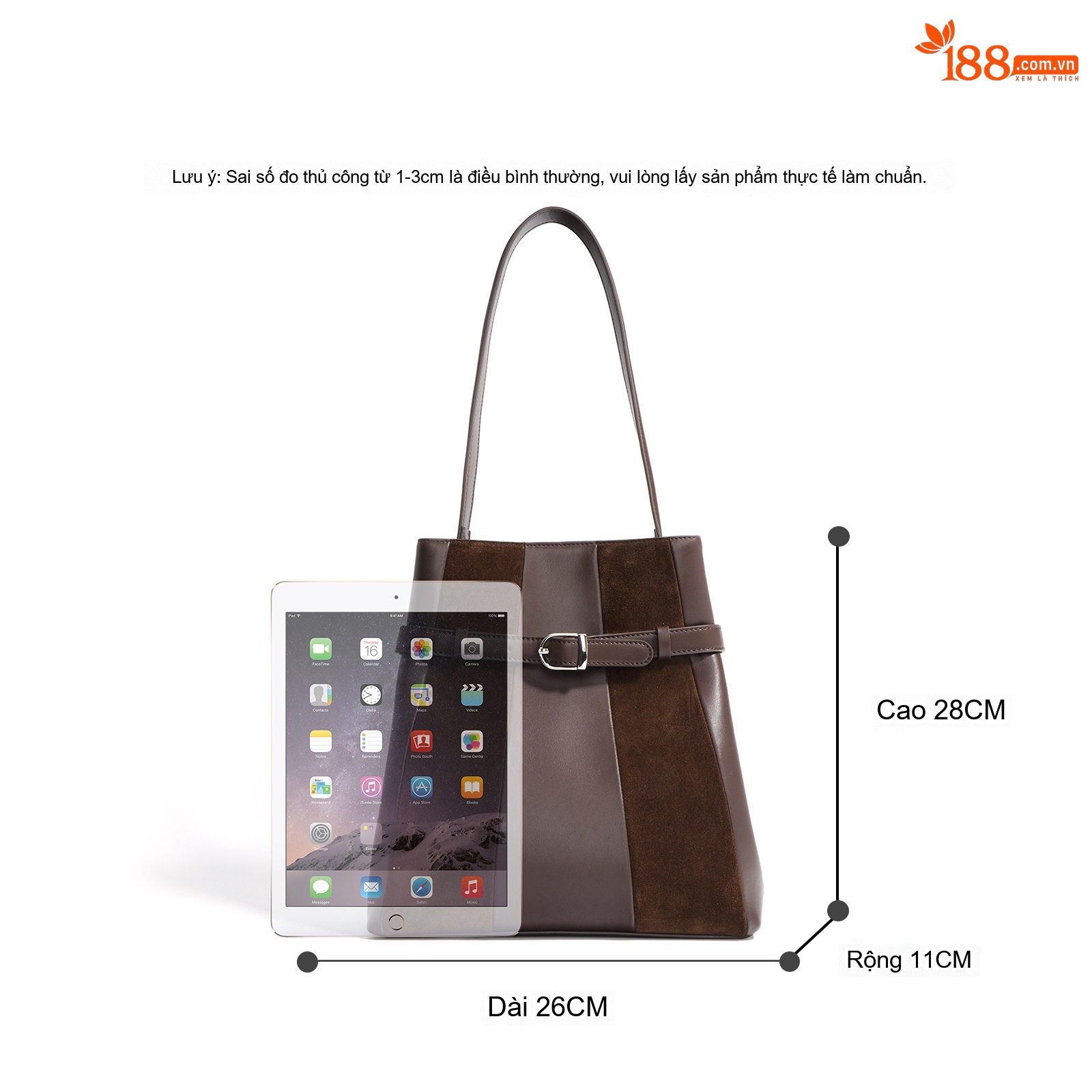 Túi Tote Nữ Da Bò Vintage Cao Cấp, Thiết Kế Độc Đáo Màu Nâu