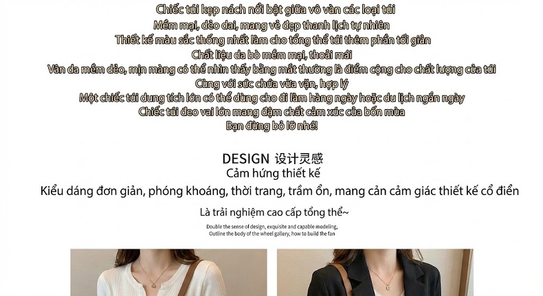 Túi Tote Nữ Da Bóng Công Sở Đựng Vừa A4 Dung Tích Lớn Màu Nâu chi tiết 1