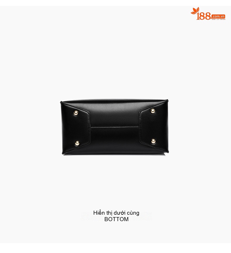 Túi Tote Nữ Da Bóng Công Sở Đựng Vừa A4 Size Lớn Màu Đen, Nâu chi tiết 21