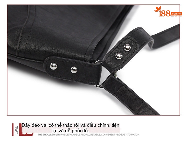 Túi Tote Nữ Da Bóng Đeo Vai Đựng Vừa A4 Phong Cách Casual Màu Đen, Nâu chi tiết 32