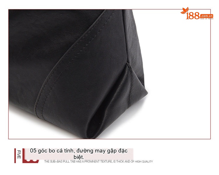 Túi Tote Nữ Da Bóng Đeo Vai Đựng Vừa A4 Phong Cách Casual Màu Đen, Nâu chi tiết 35