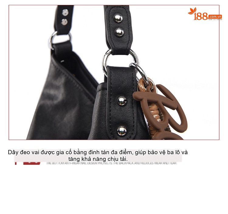 Túi Tote Nữ Da Bóng Đeo Vai Đựng Vừa A4 Phong Cách Casual Màu Đen, Nâu chi tiết 36