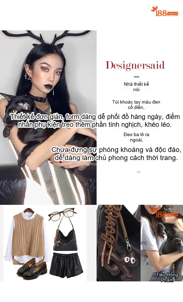 Túi Tote Nữ Da Bóng Đeo Vai Đựng Vừa A4 Phong Cách Casual Màu Đen, Nâu chi tiết 3