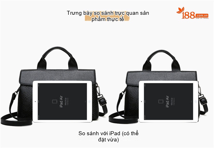 Túi Tote Nữ Da Bóng Đựng Tài Liệu Công Sở Thời Trang Màu Đen chi tiết 14