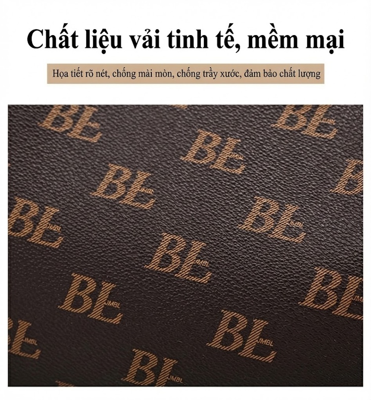 Túi Tote Nữ Da Bóng Dung Tích Lớn Đeo Vai Đeo Chéo Màu Nâu chi tiết 7
