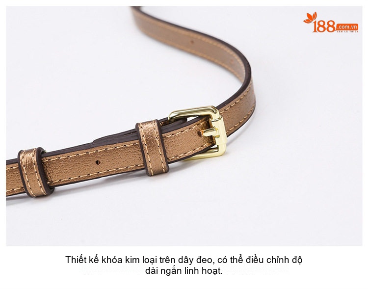 Túi Tote Nữ Da Bóng Dung Tích Lớn Đeo Vai Đeo Chéo Màu Nâu chi tiết 27