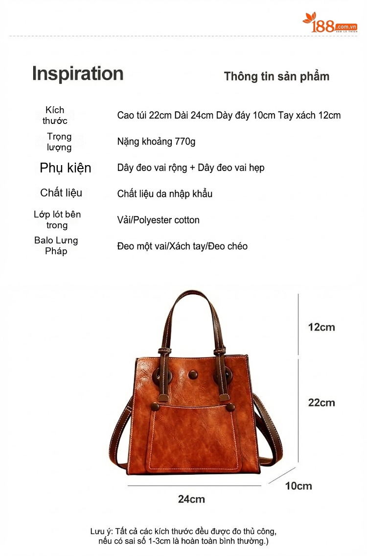 Túi Tote Nữ Da Bóng Retro Đựng Vừa A4, Túi Đeo Vai Nữ Phong Cách Đô Thị Màu Nâu, Đen chi tiết 25