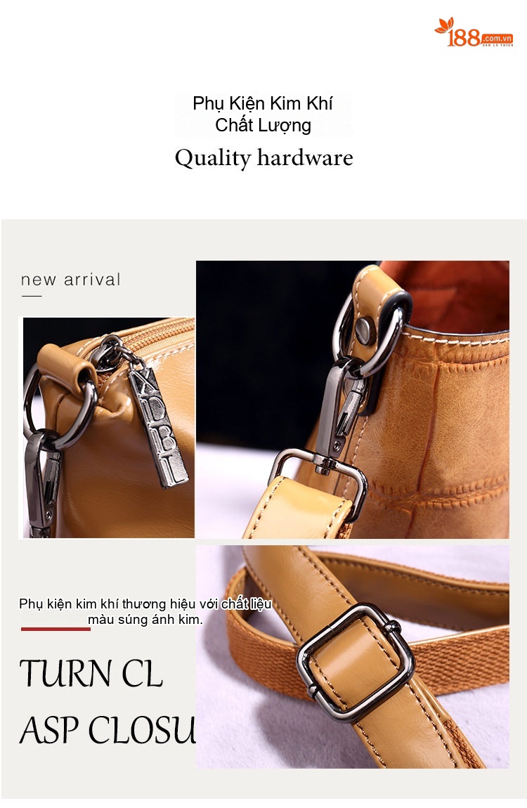 Túi Tote Nữ Da Bóng Retro Phong Cách Âu Mỹ Sức Chứa Lớn Kèm Túi Nhỏ - Màu Nâu chi tiết 11