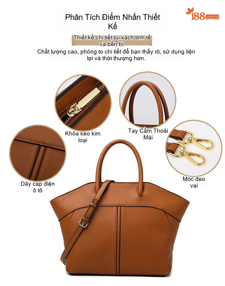 Túi Tote Nữ Da Mềm Cỡ Lớn Công Sở Thời Trang chi tiết 5