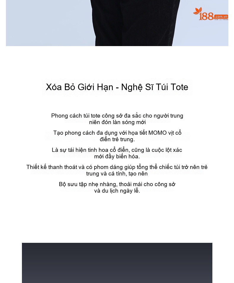 Túi Tote Nữ Da Mềm Sức Chứa Lớn Đeo Vai Đi Học Đi Làm Màu Đen chi tiết 2