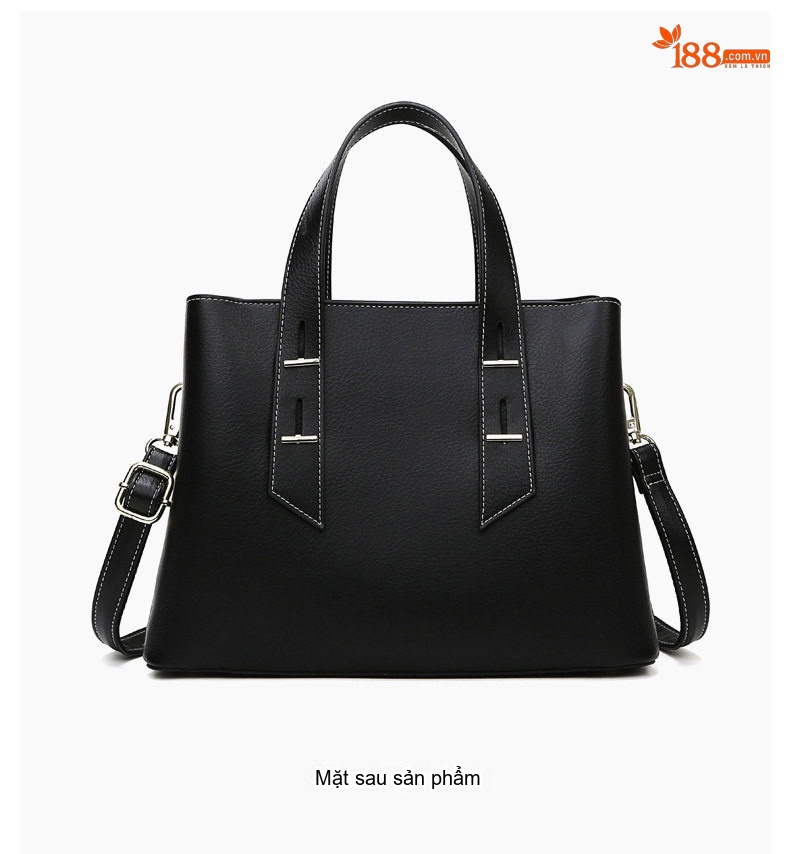 Túi Tote Nữ Da Mờ Công Sở Đựng Laptop Sức Chứa Lớn Màu Đen chi tiết 18