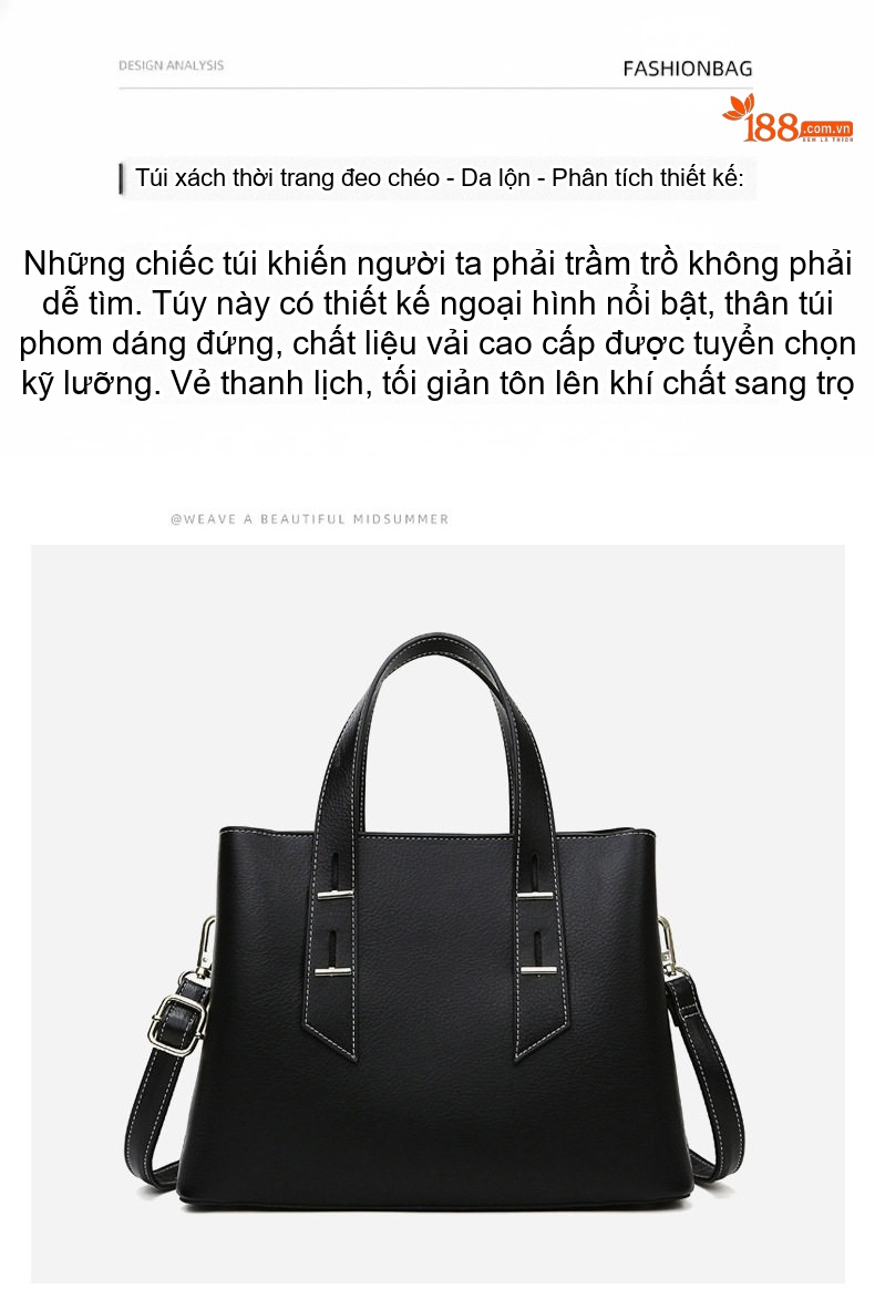 Túi Tote Nữ Da Mờ Công Sở Đựng Laptop Sức Chứa Lớn Màu Đen chi tiết 3