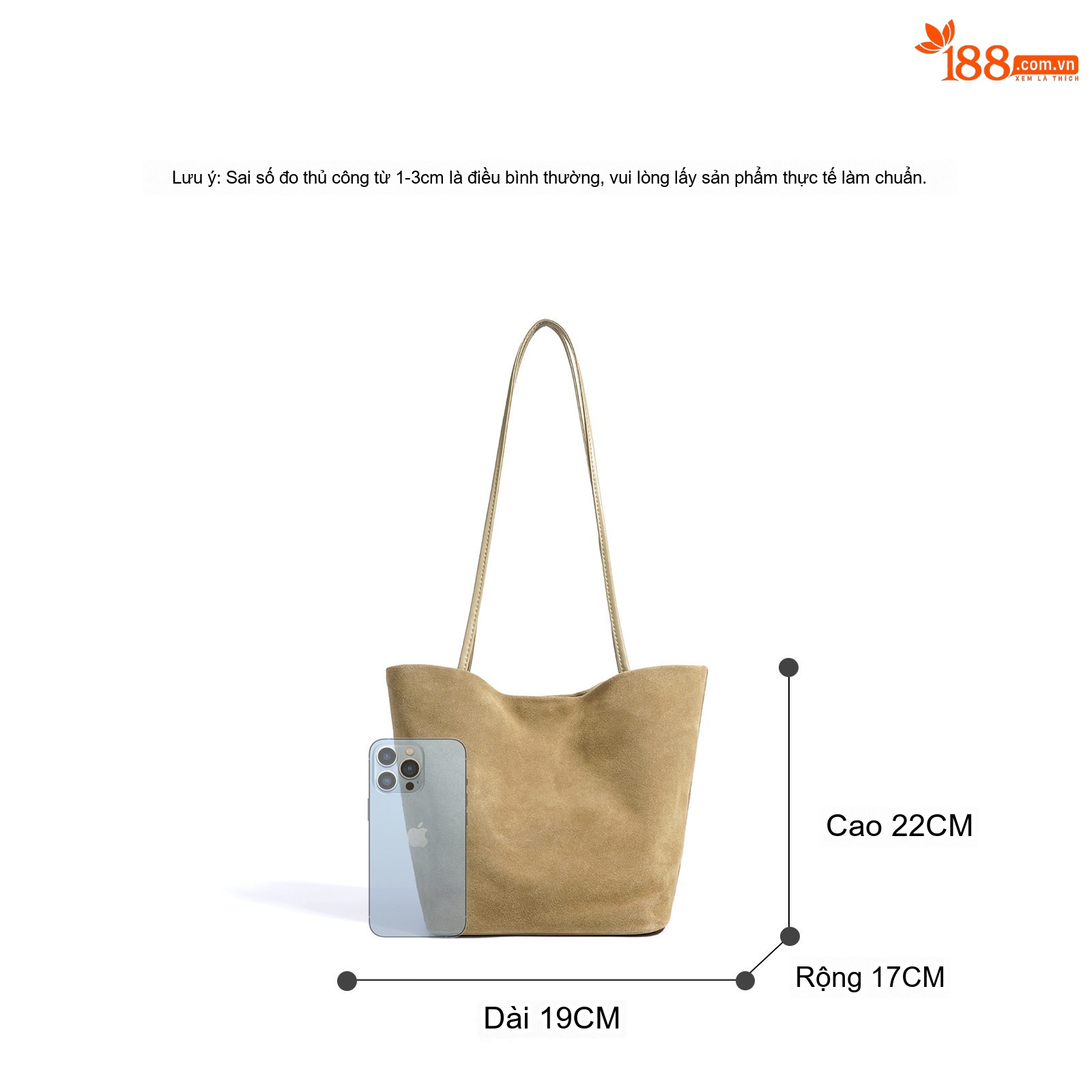 Túi Tote Nữ Da Mờ Đeo Vai Size Lớn Phong Cách Công Sở Màu Nâu, Be