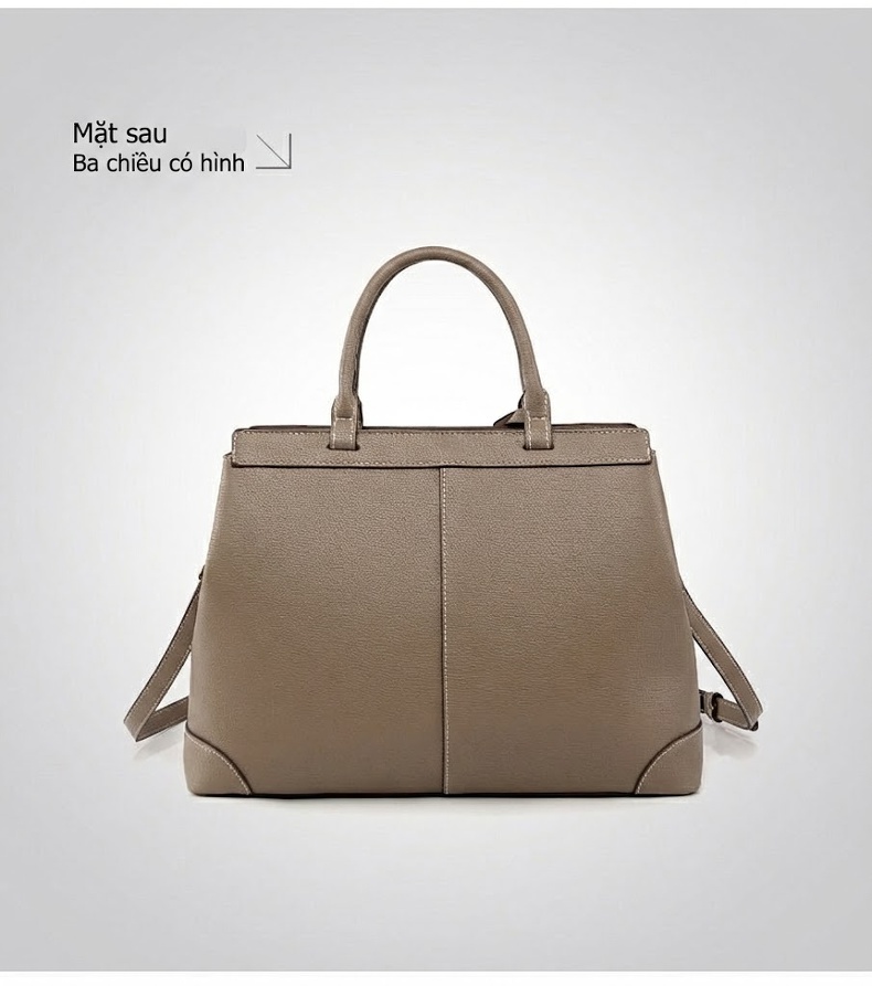 Túi Tote Nữ Da Mờ Đựng Laptop Công Sở Thời Trang Màu Nâu, Đỏ chi tiết 21