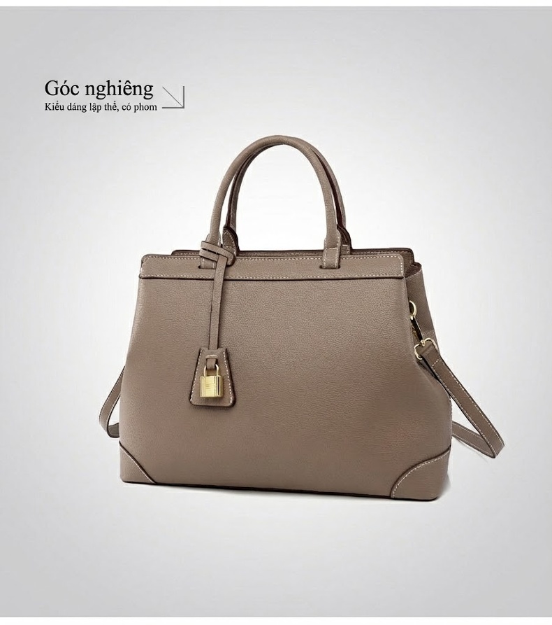 Túi Tote Nữ Da Mờ Đựng Laptop Công Sở Thời Trang Màu Nâu, Đỏ chi tiết 19