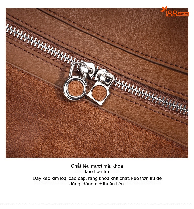 Túi Tote Nữ Da Mờ Hàn Quốc Đeo Vai, Đeo Chéo Sức Chứa Lớn Màu Nâu, Be chi tiết 14