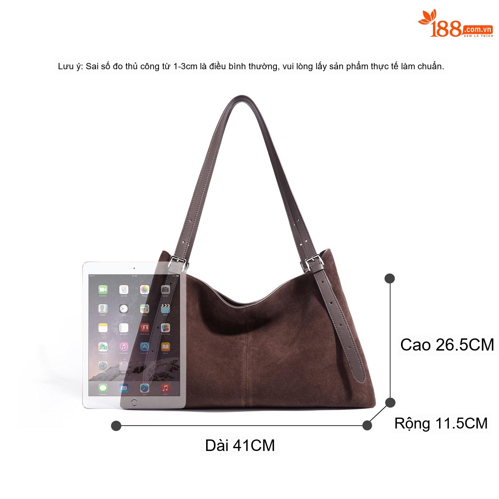 Túi Tote Nữ Da Mờ Sức Chứa Lớn Phong Cách Hàn Quốc Màu Nâu