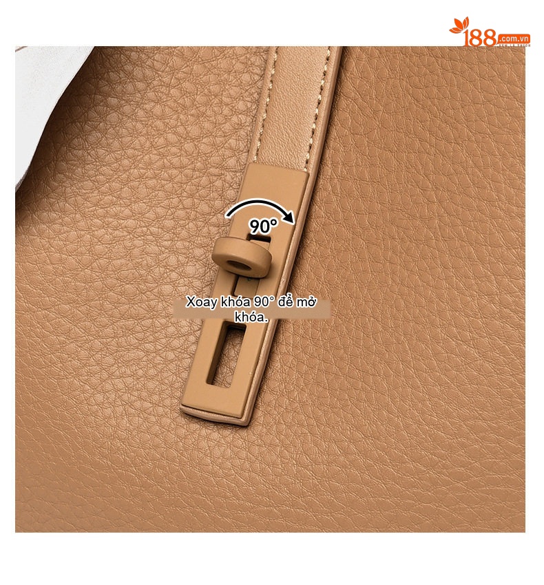 Túi Tote Nữ Da Mờ Sức Chứa Lớn Phong Cách Thanh Lịch Màu Nâu, Đen chi tiết 19