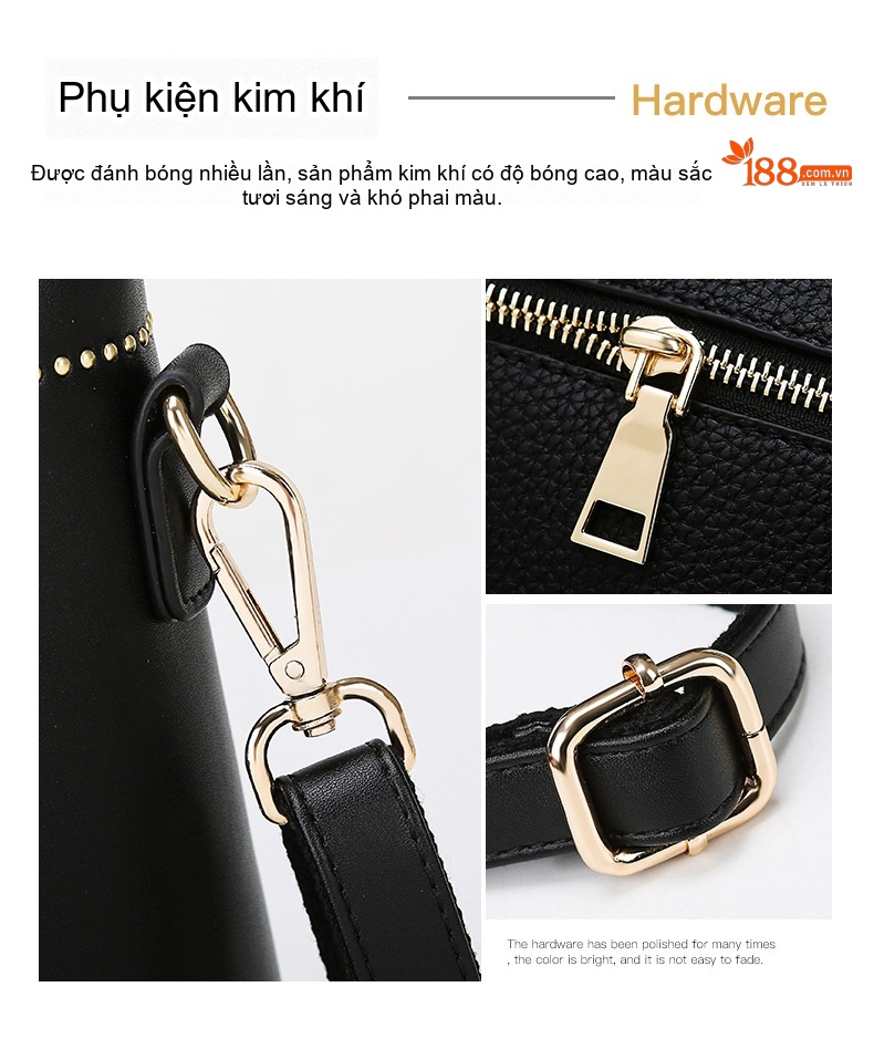 Túi Tote Nữ Da Mờ Sức Chứa Lớn Túi Đeo Vai Túi Xách Tay Công Sở Màu Đen chi tiết 6