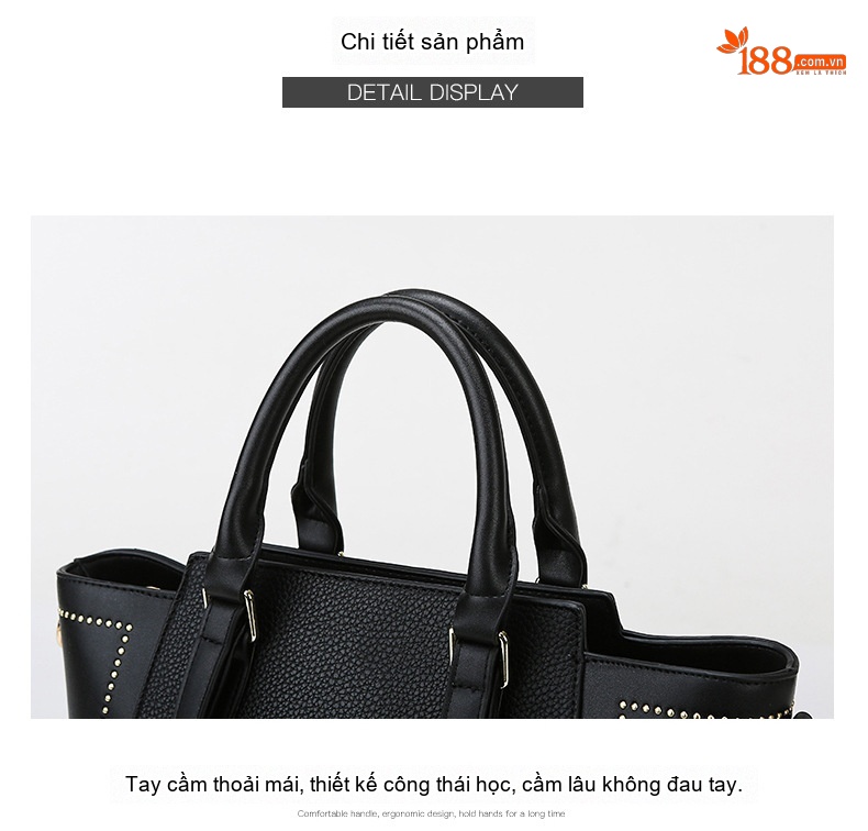 Túi Tote Nữ Da Mờ Sức Chứa Lớn Túi Đeo Vai Túi Xách Tay Công Sở Màu Đen chi tiết 21