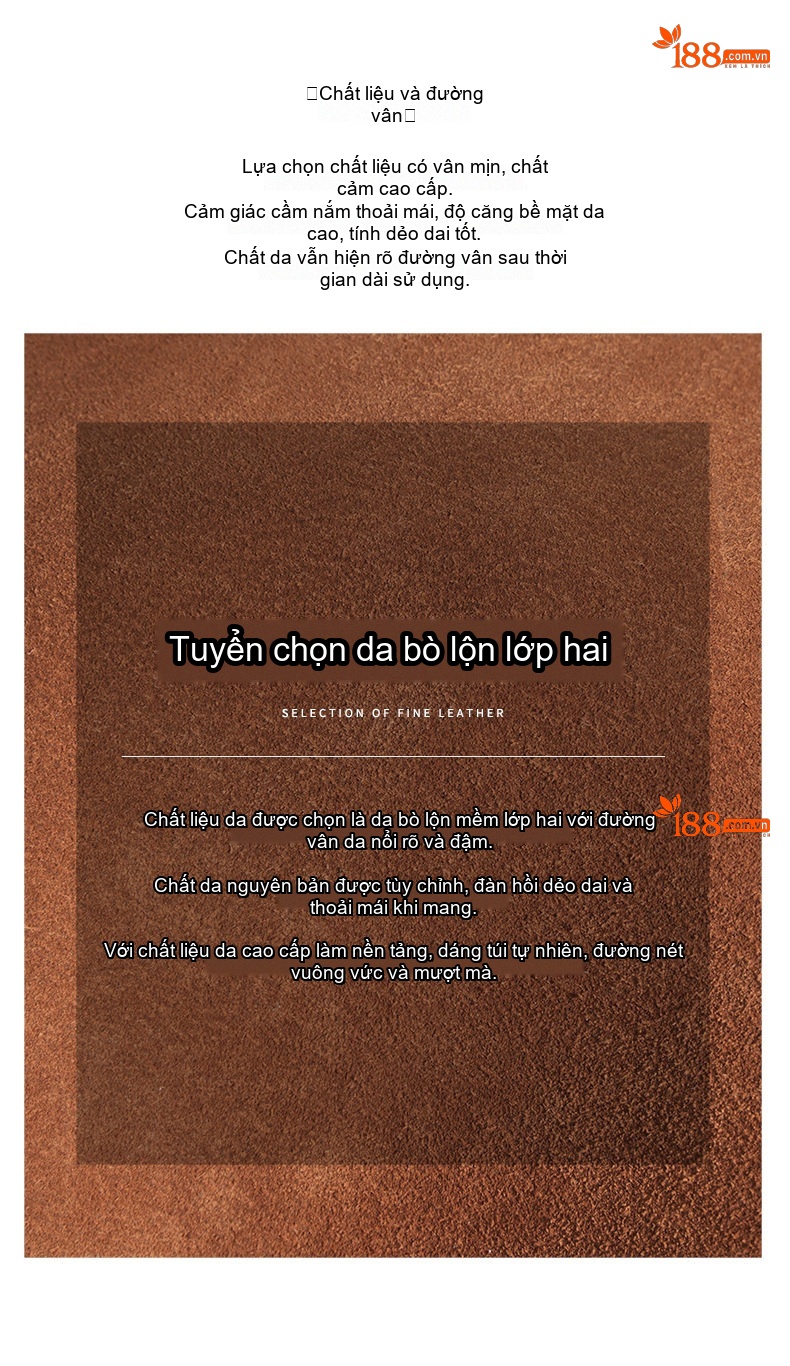 Túi Tote Nữ Da Mờ Vintage Lớn Đựng Vừa A4 Màu Nâu chi tiết 9