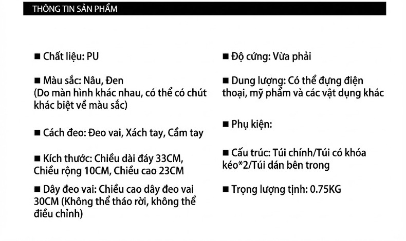 Túi Tote Nữ Da Mộc Thủ Công Dáng Công Sở Đựng Tài Liệu A4 Màu Nâu, Đen chi tiết 1