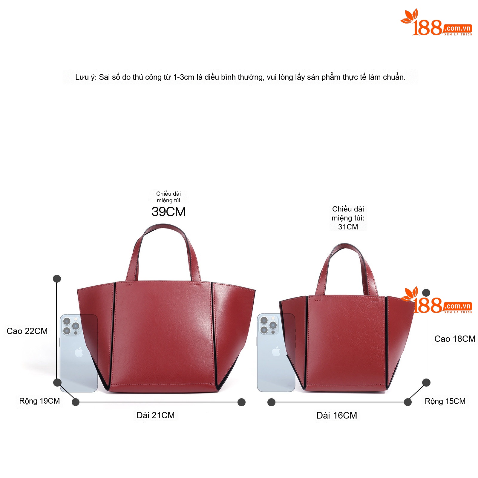 Túi Tote Nữ Đa Năng Kiểu Basket Bag Thiết Kế Đơn Giản Kèm Túi Con Màu Đỏ, Nâu