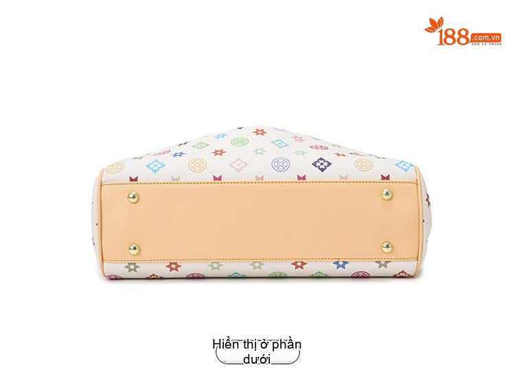 Túi Tote Nữ Đa Sắc Dáng Vuông Da Bóng Cao Cấp, Túi Đeo Vai Công Sở Màu Trắng, Xanh, Tím, Cam... chi tiết 26