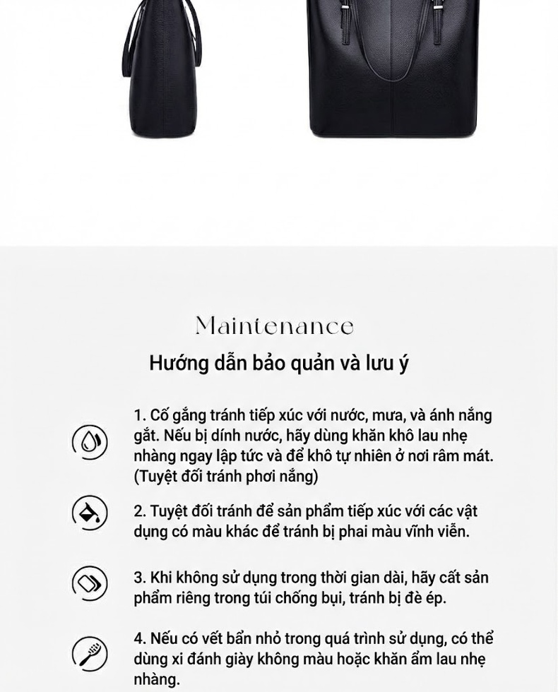 Túi Tote Nữ Da Thật Cỡ Lớn Thiết Kế Đeo Vai Phong Cách Âu Mỹ Màu Nâu chi tiết 17