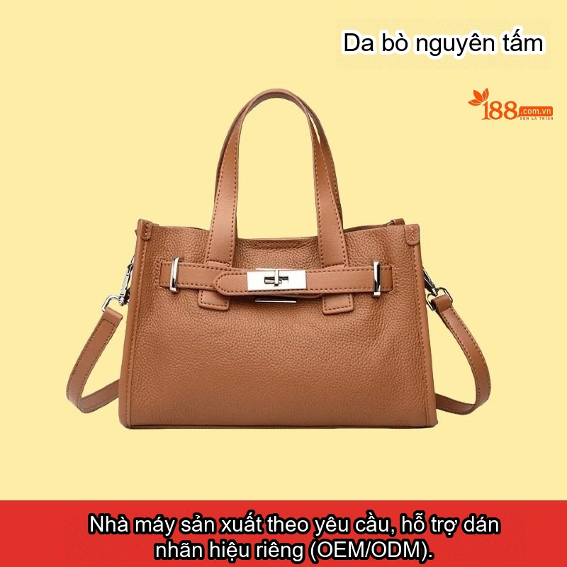 Túi Tote Nữ Da Thật Công Sở Đựng Laptop Khổ A4 Cao Cấp Màu Xám chi tiết 5