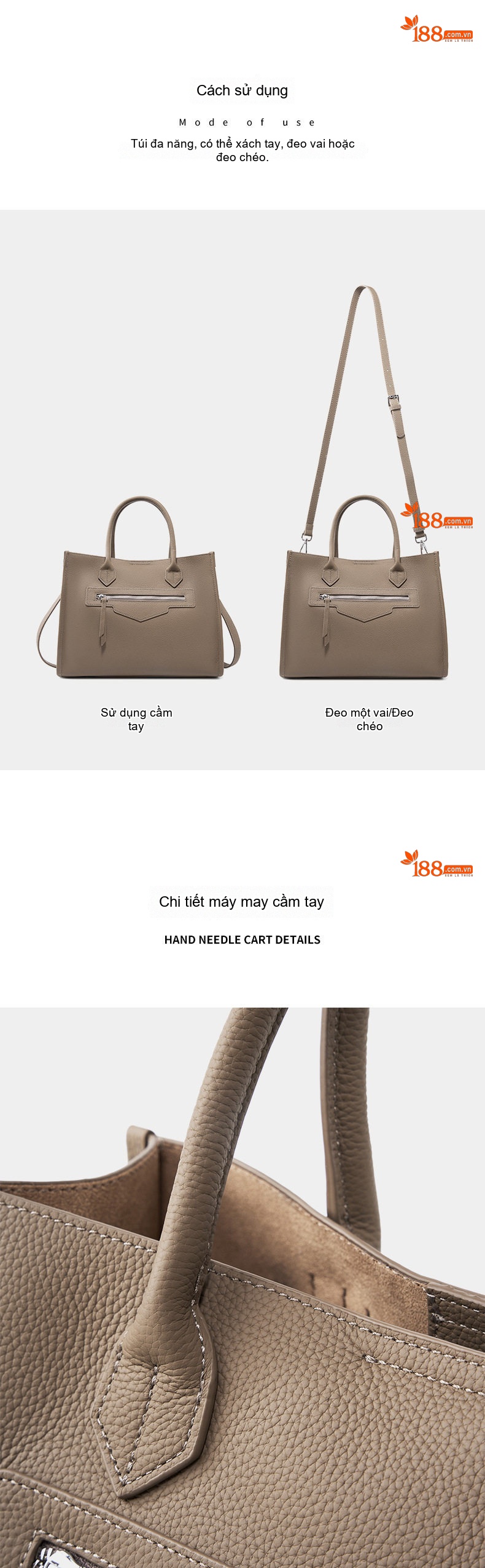 Túi Tote Nữ Da Thật Công Sở Đựng Laptop Thiết Kế Thanh Lịch Màu Nâu chi tiết 8