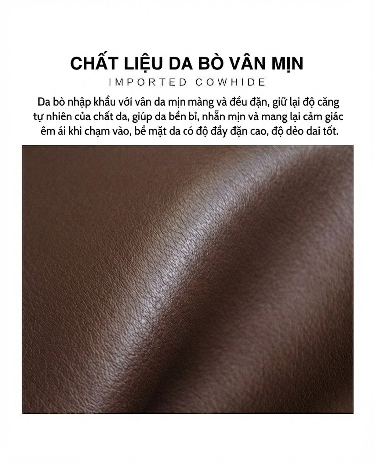 Túi Tote Nữ Da Thật Đeo Vai/Kẹp Nách/Đeo Chéo Sức Chứa Lớn Phong Cách Công Sở Màu Đen, Nâu, Kem, Vàng Nâu chi tiết 7