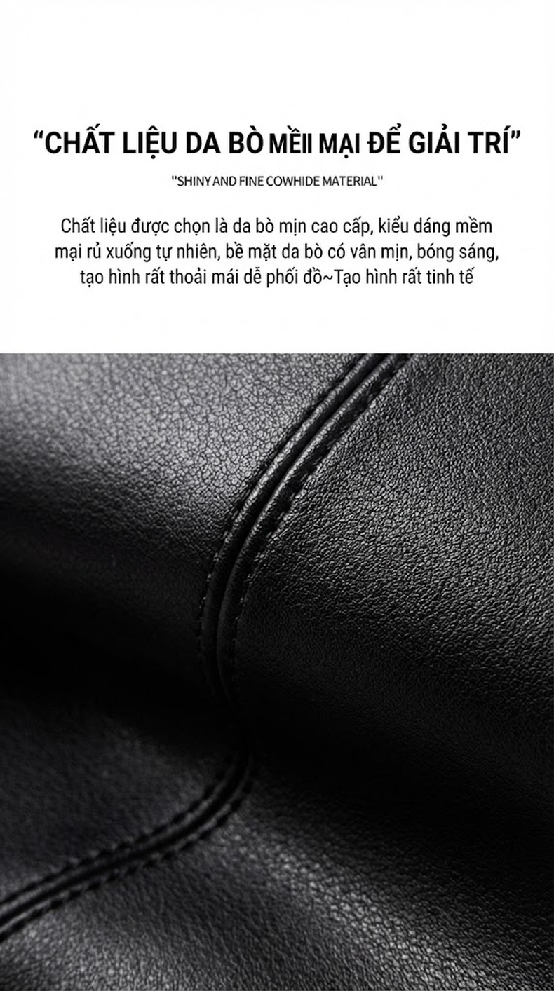Túi Tote Nữ Da Thật Đeo Vai Phong Cách Thời Trang, Túi Xách Nữ Da Bò Sức Chứa Lớn Màu Đen, Nâu chi tiết 6