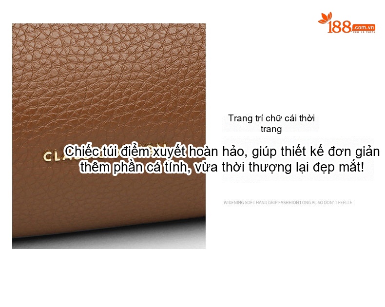 Túi Tote Nữ Da Thật Sức Chứa Lớn Đeo Vai, Xách Tay Màu Nâu chi tiết 6