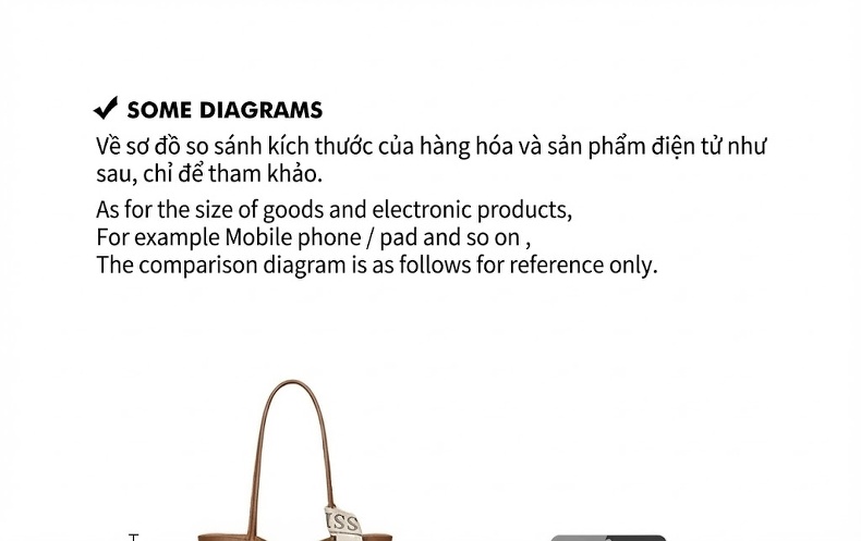 Túi Tote Nữ Da Thật Sức Chứa Lớn Đeo Vai, Xách Tay Màu Nâu chi tiết 8