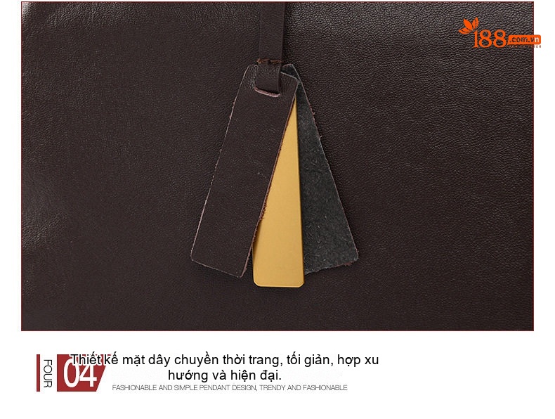 Túi Tote Nữ Da Thuộc Veg Tan Phong Cách Thời Trang Màu Đen, Nâu, Đỏ Tía, Vàng Nâu chi tiết 10